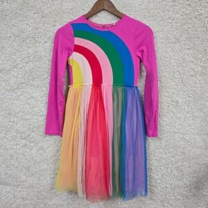 Mini Boden Rainbow Tulle Dress Girls 11-12Y Pink Tutu Whimsical Kidcore